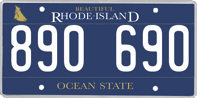 RI license plate 890690