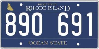 RI license plate 890691