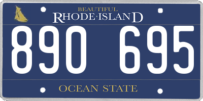 RI license plate 890695