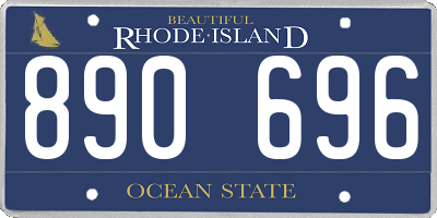 RI license plate 890696