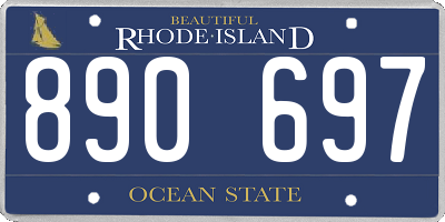 RI license plate 890697