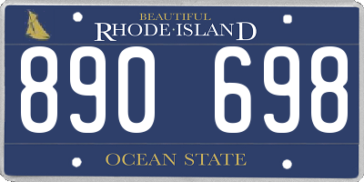 RI license plate 890698