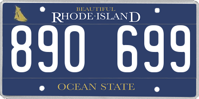 RI license plate 890699