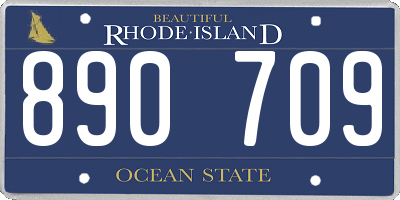 RI license plate 890709