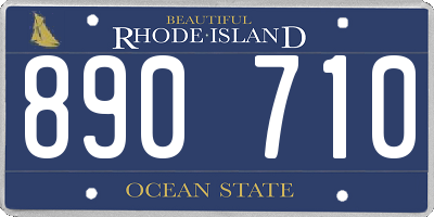 RI license plate 890710