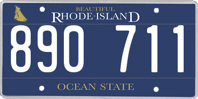 RI license plate 890711