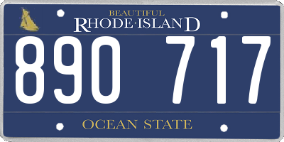 RI license plate 890717