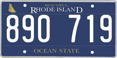 RI license plate 890719