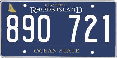 RI license plate 890721