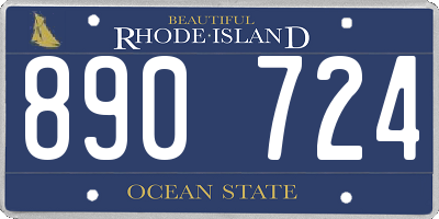 RI license plate 890724