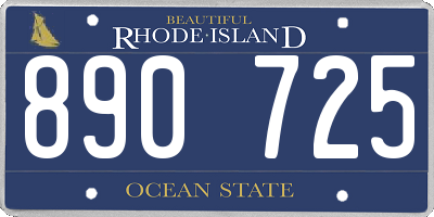 RI license plate 890725
