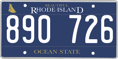 RI license plate 890726
