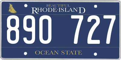 RI license plate 890727