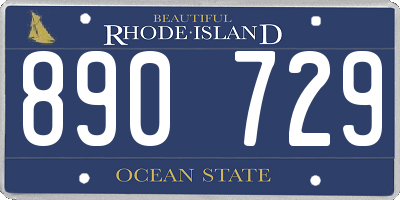 RI license plate 890729
