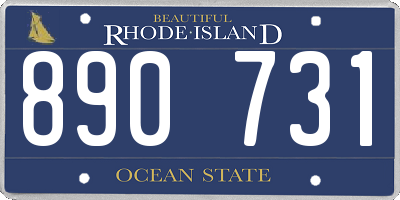 RI license plate 890731
