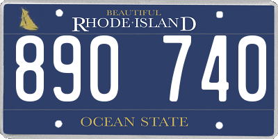 RI license plate 890740
