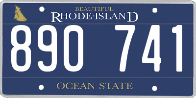 RI license plate 890741