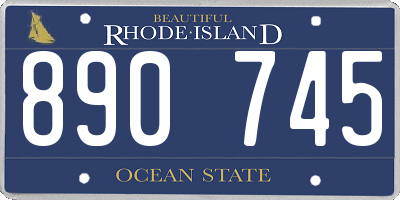 RI license plate 890745