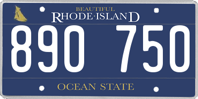 RI license plate 890750