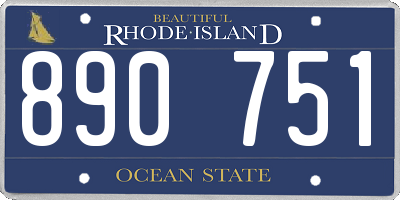 RI license plate 890751