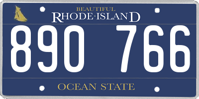 RI license plate 890766