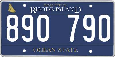 RI license plate 890790