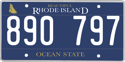 RI license plate 890797