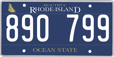 RI license plate 890799