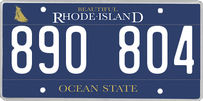 RI license plate 890804