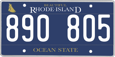 RI license plate 890805