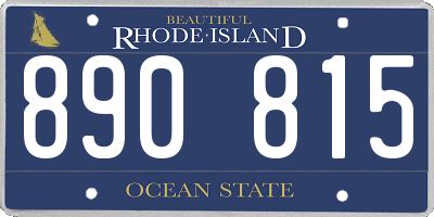 RI license plate 890815