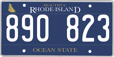 RI license plate 890823