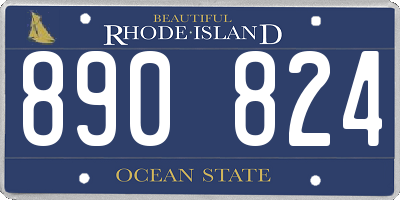 RI license plate 890824