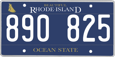 RI license plate 890825