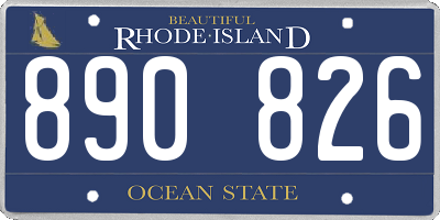 RI license plate 890826