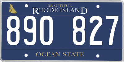 RI license plate 890827