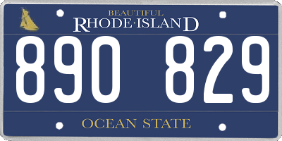 RI license plate 890829