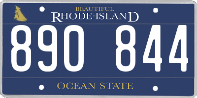 RI license plate 890844