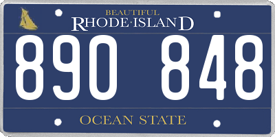 RI license plate 890848