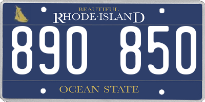 RI license plate 890850