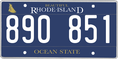 RI license plate 890851