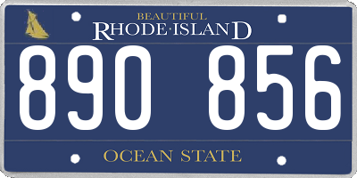 RI license plate 890856