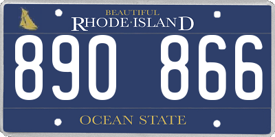 RI license plate 890866