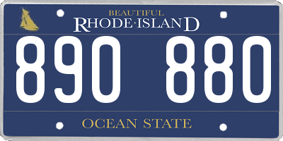 RI license plate 890880