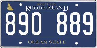 RI license plate 890889