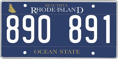RI license plate 890891