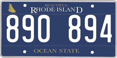 RI license plate 890894