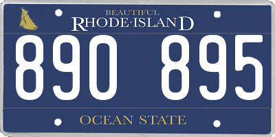 RI license plate 890895