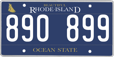 RI license plate 890899