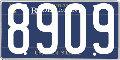 RI license plate 8909